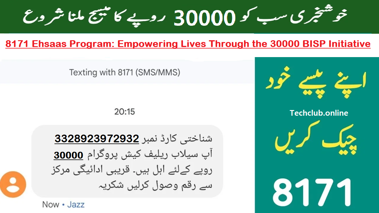 Ehsaas 8171 Program: Empowering Lives Through the 30000 BISP 2